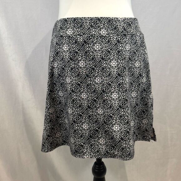 Tranquillity by Colorado Clothing black and white print active skirt size large - Picture 2 of 6